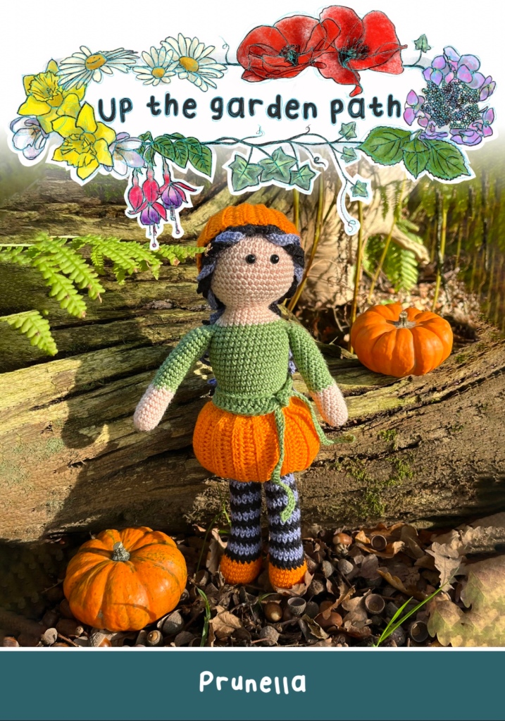 Photo of crocheted pumpkin doll